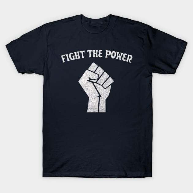 Fight The Power - Faded/Vintage Style Black Power Fist #2 T-Shirt by DankFutura